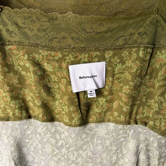 NWOT - Reformation Bobbie Dress Green - Size M - Picture 5 of 9